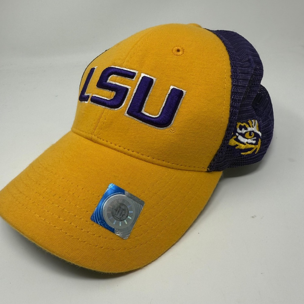 LSU Tigers Hat Cap Snap Back Mens One Size Yellow NCAA Captivating Headwear